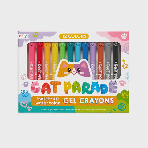 Cat Parade Gel Crayons Set of 12