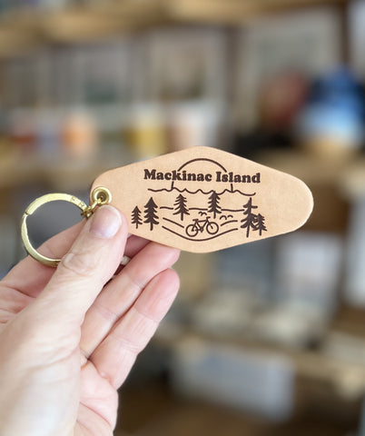 Mackinac Island Scene Fob Keychain