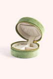 Round Velvet Jewelry Box - Toadstool