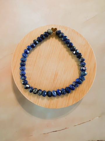 Gem Heart Bracelet - Lapis Lazuli