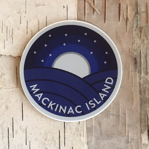 Mackinac Island Moon Sticker