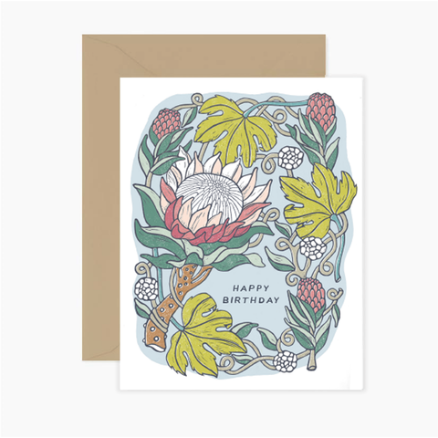 Happy Birthday - King Protea Card