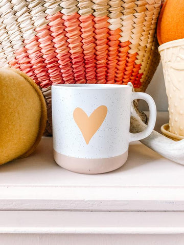 Speckled Heart Clay Mug