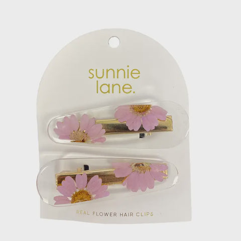 Lavender Daisy Flower Hair Clip