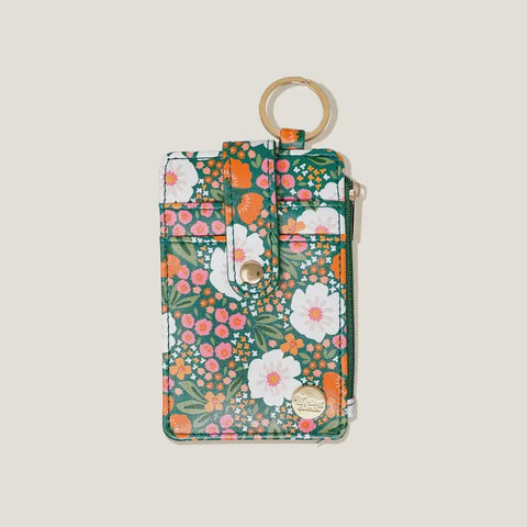 Dark Green & Orange Keychain Wallet