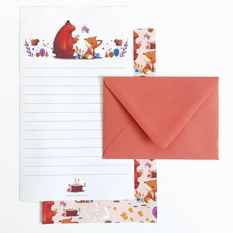Forest Animals Holding Flowers Letter Set