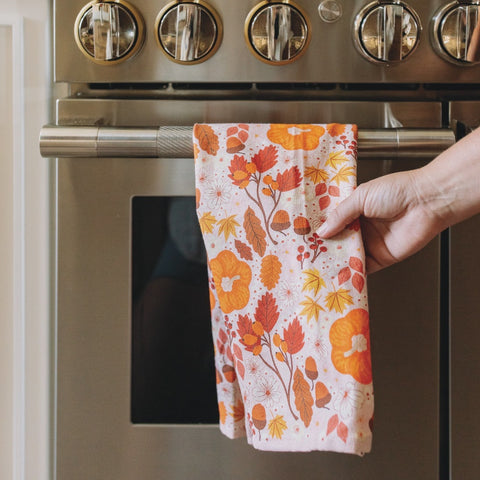 Pumpkin Patch Fall Tea Towel