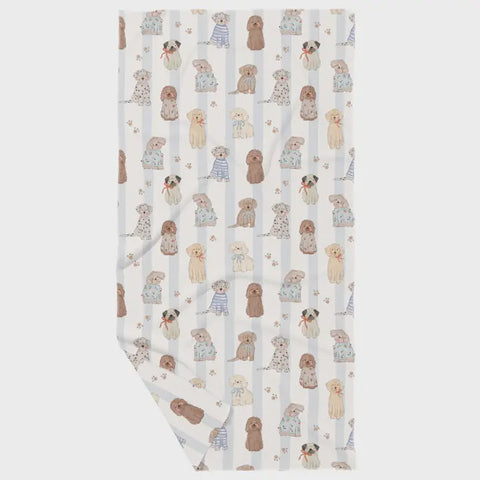 Sweet Dogs Double Sided Waffle Dish Towel