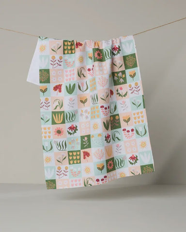 Patchwork Garden Tea Towel