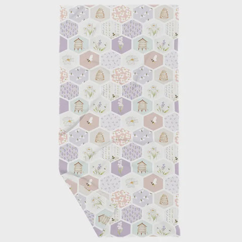 Lavender and Bees Double Sided Waffle Dish Towel
