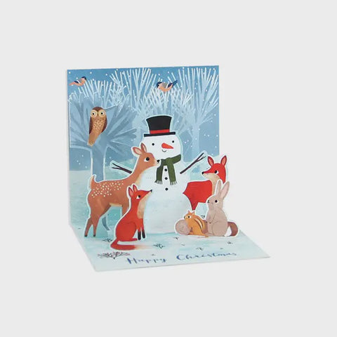 Woodland Snowman Trinket Card