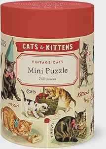 Vintage Cats 240 Pieces Mini Puzzle