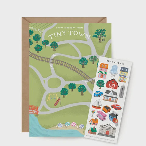 Sticker Scene Card Tiny Town