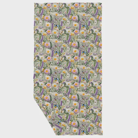 Embroidered Lavender Double Sided Waffle Dish Towel