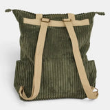 Corduroy Backpack - Shoulder Bag – Olive Green