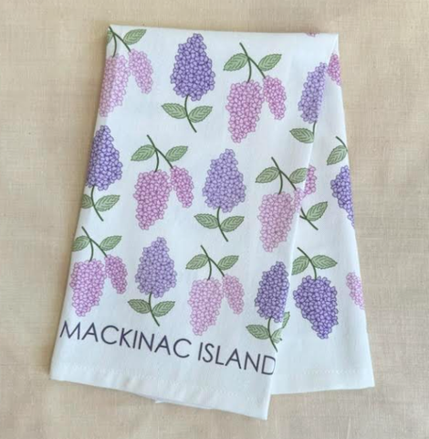 Mackinac Lilac Full Pattern Towel