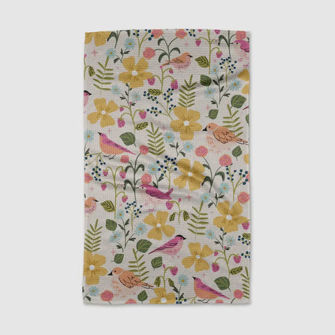 Summer Songbirds Tea Towel