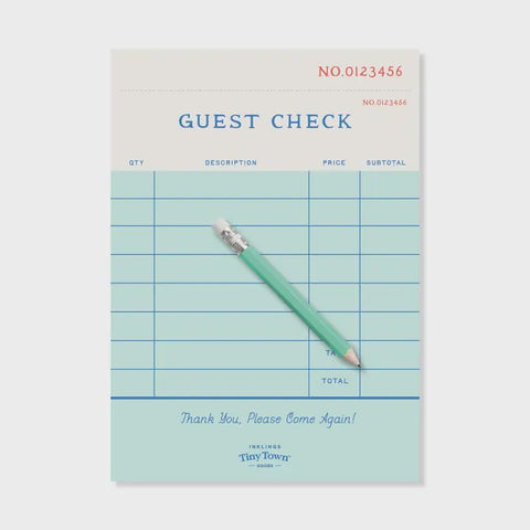 Inklings Tiny Town Play Notepad - Guest Check