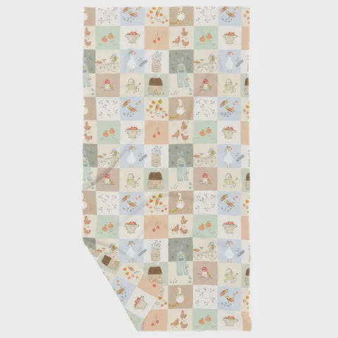 Farm Quilt Double Sided Waffle Dish Towel