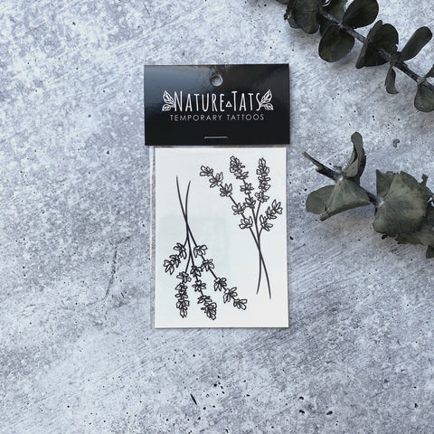 Lavender Twigs Temporary Tattoo