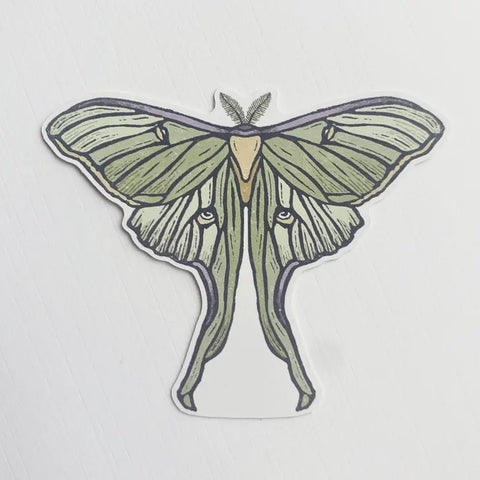 Luna Moth Butterfly Paper Sticker