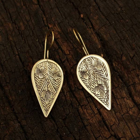 Etched Petal Earring