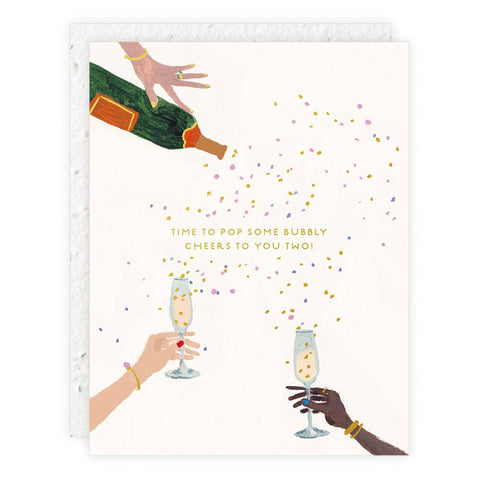 Pop Some Bubbly Engagement Card