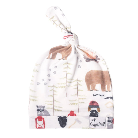 Lumberjack Top Knot Hat 0-4 Months