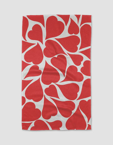 Red Hearts Kitchen Towel