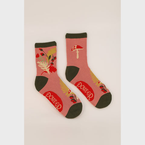 Foraging Ankle Socks Coral
