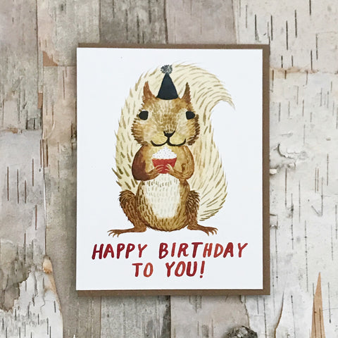 Squirrel Birthday Card