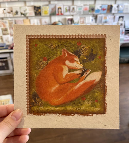 And The Wind Whispered Fox 6x6 Card