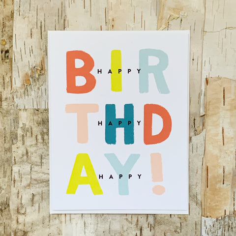 3x Happy Birthday Card