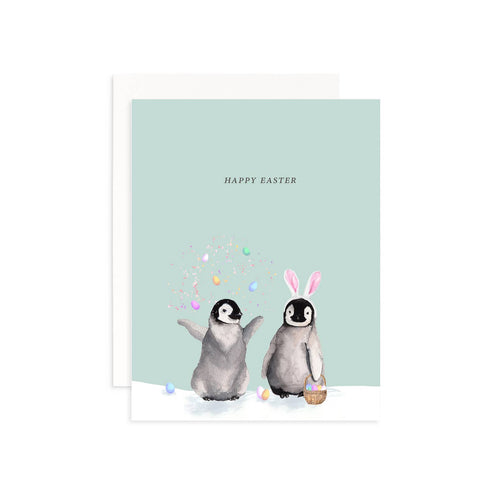 Happy Easter Penguins Card