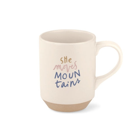 She Moves Mountains Stoneware Mug