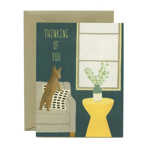 Thinking Of You Dog and Window Card