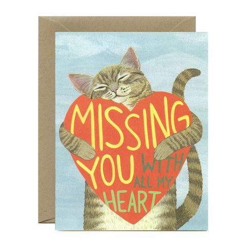 Missing You Cat Card