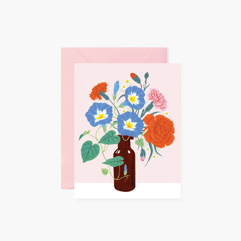 Morning Glory Vase Card