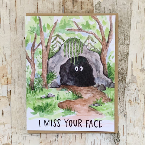 I Miss Your Face Cave Card
