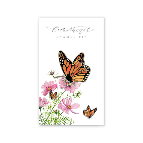 Monarch Butterfly Enamel Pin Cami