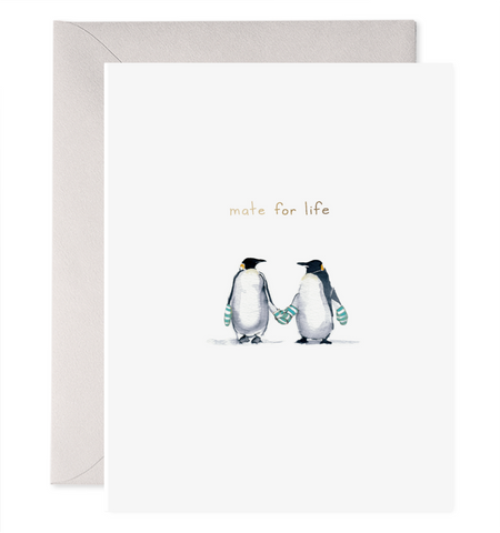 Mate for Life Penguins Card