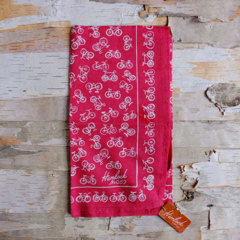 No. 053 Red Bicycle Bandana