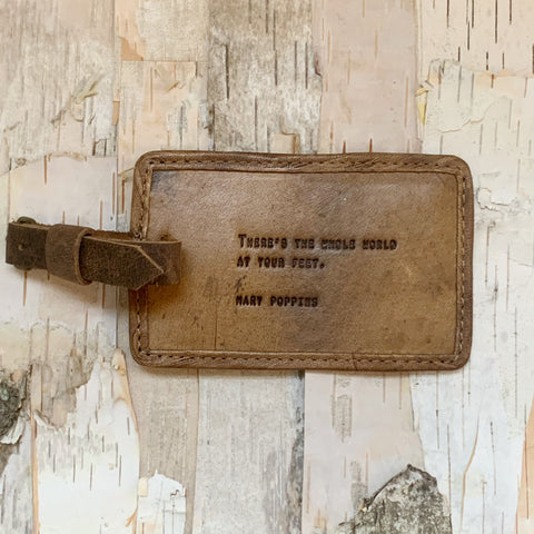 Mary Poppins Leather Luggage Tag