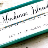 Mackinac Island Morse Code Necklace