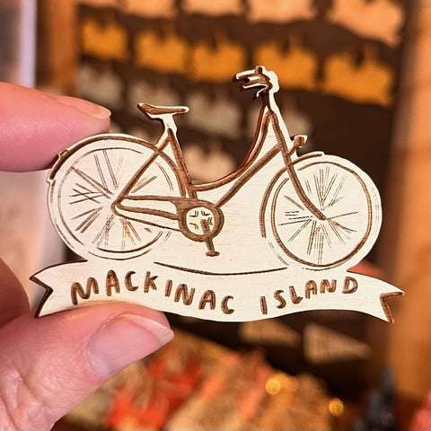 Mackinac Island Bike Magnet Seafoam