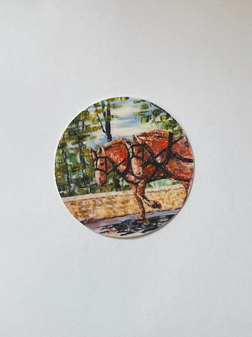 38. Horse Team Woods Vinyl Sticker