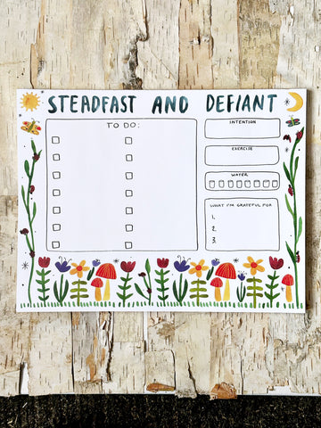 Steadfast and Defiant Weekly Planner Pad