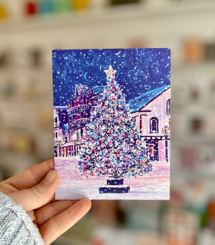 Christmas Tree Main Street Greeting Card