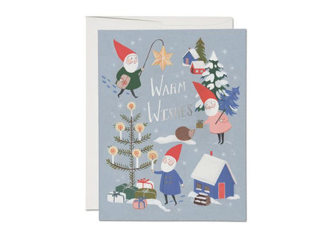 Warm Wishes Holiday Gnomes Card