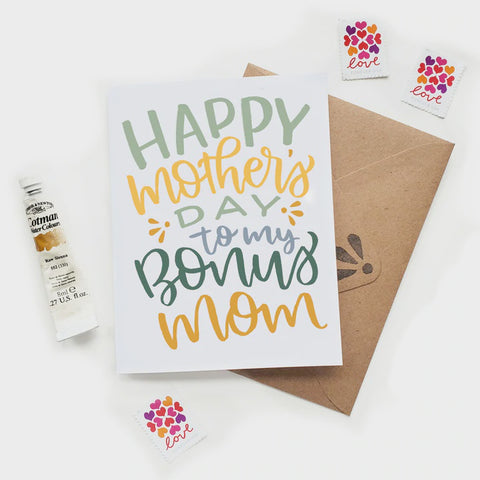 Mother's Day Bonus Step Mom Card SN